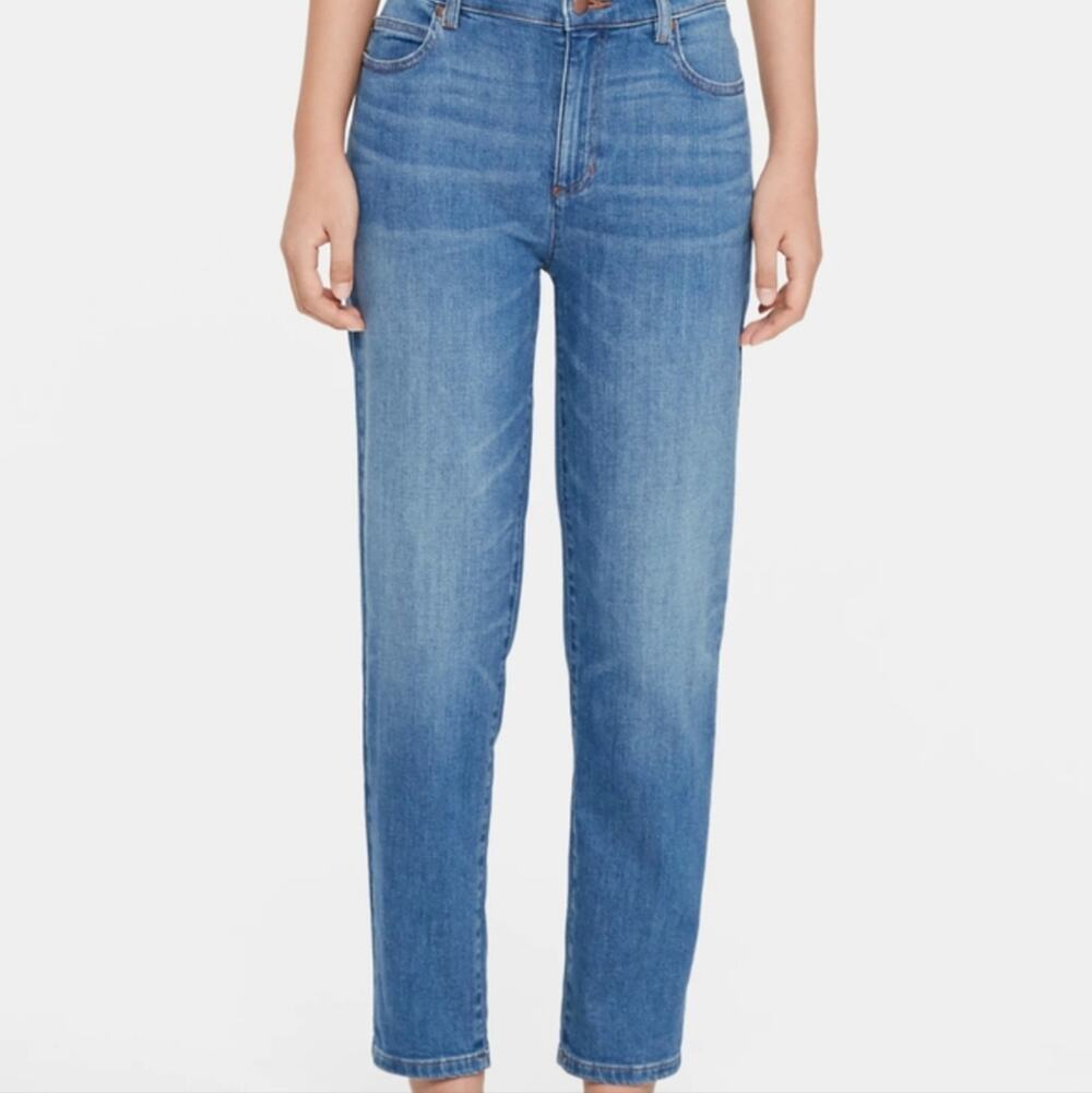 NWT Eileen Fisher High Rise Organic Cotton Denim Tapered Ankle Jean - Blue - 16